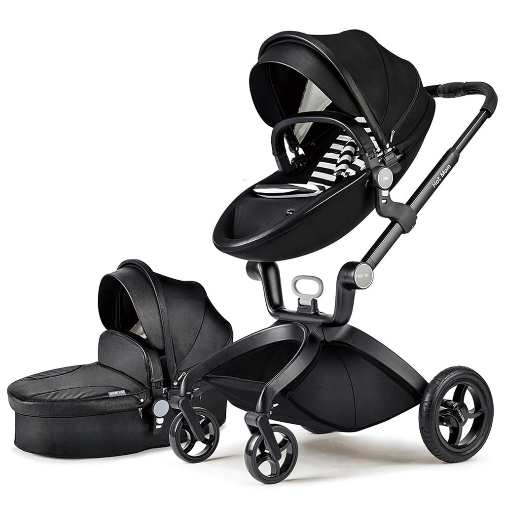 Black Adjustable Seat Height Baby Stroller T398