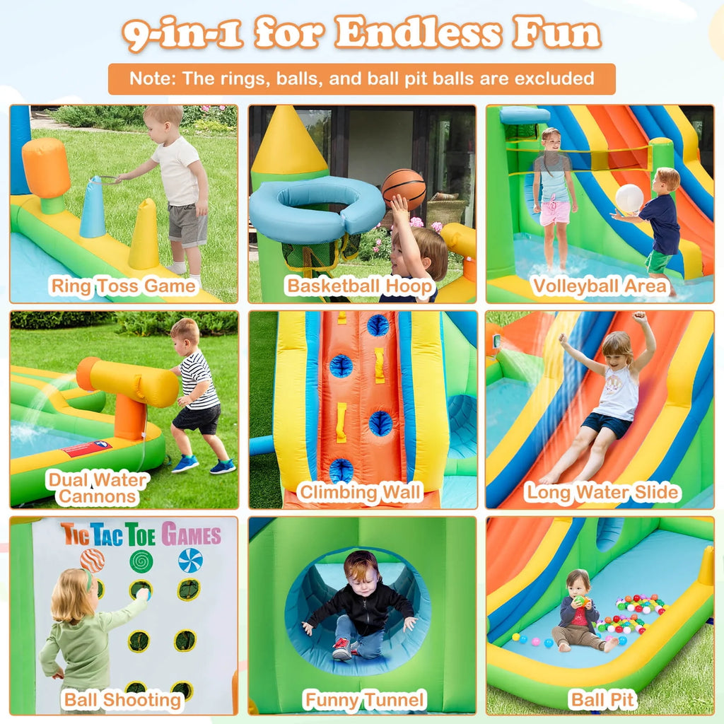 Inflatable Water Slide with 950W Blower J2635