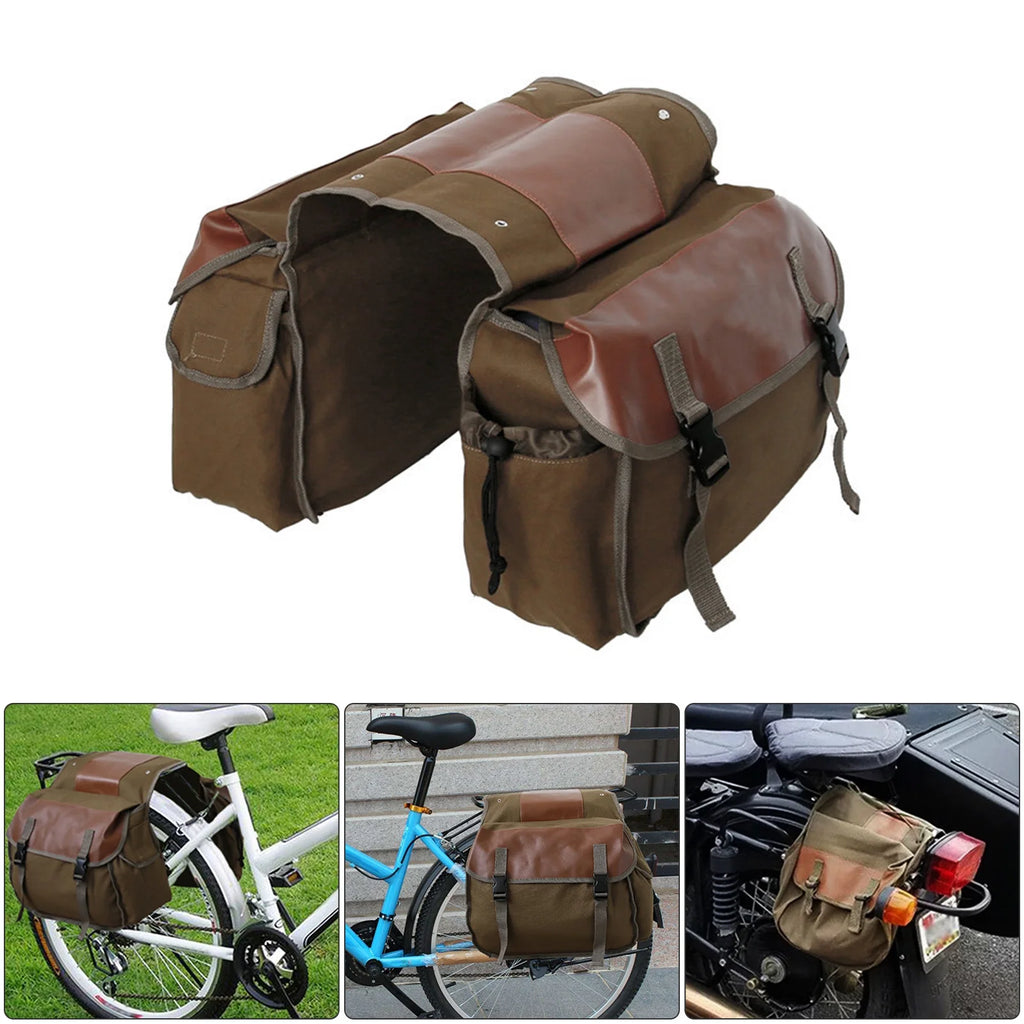 Canvas Waterproof Motorbike Saddle Bag P208507