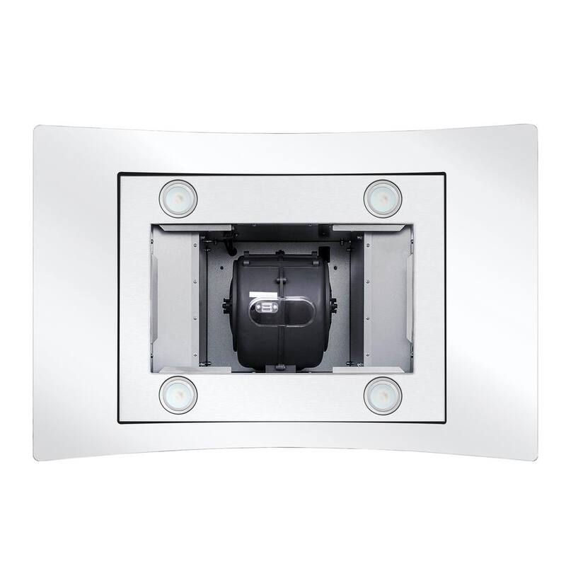 36 in. Stainless Steel Ductless Island Range Hood with Carbon Filter S490